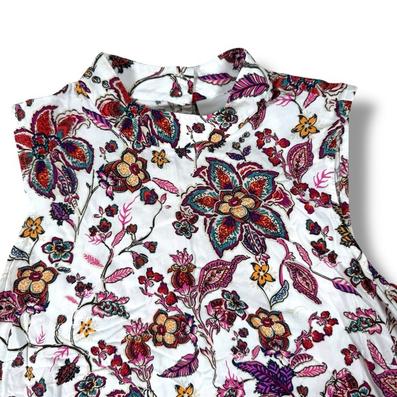 J. Jill NWT Women's Top Multicolor Floral Print Sleeveless Blouse Plus Size XS P - Picture 1 of 8
